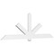 Ekena Millwork Kennewick Architectural Grade PVC Gable Bracket, 108"W x 36"H x 2"D x 6"F, 8/12 Pitch GBP108X36X0206KEN00 - alternate 1